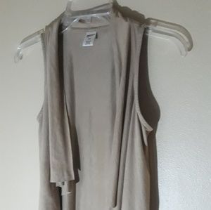 Boho faux suede fringe vest size small/medium
